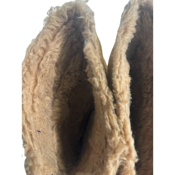 Timberland Womens 9W Tan Suede Fur-Lined Tall Boots With Rubber Soles - Picture 12 of 13